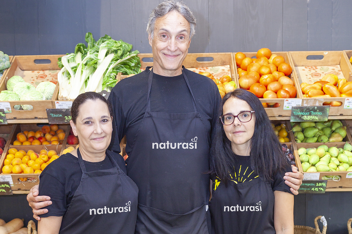 Vadó Mora, coordinador de la cooperativa de botigues NaturaSì, i Pep Ribé, Responsable de Comunicació