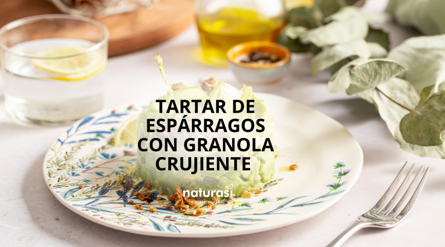 Receta: TARTAR DE ESPÁRRAGOS CON GRANOLA CRUJIENTE