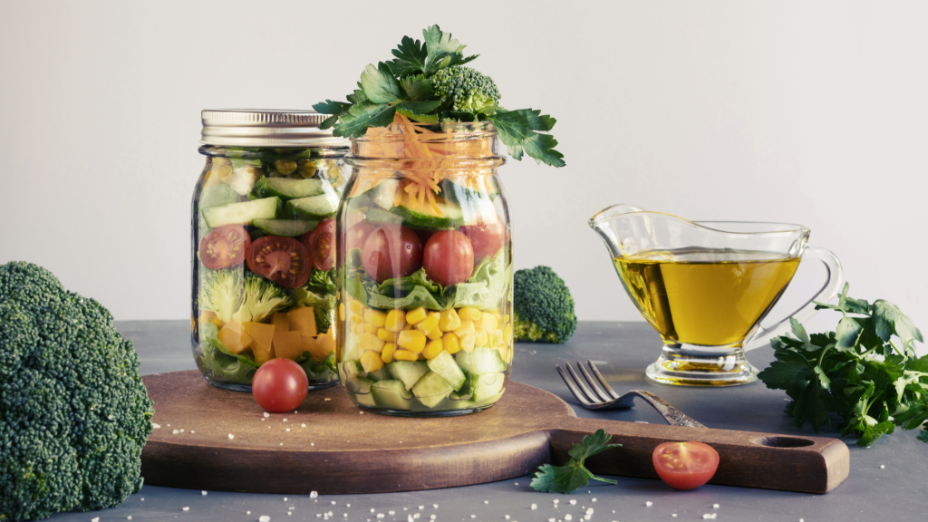 ensaladas en tarro